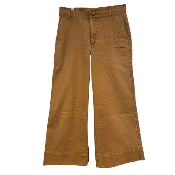 Madewell Wide Leg Pants in Brown - Picture 6 of 11